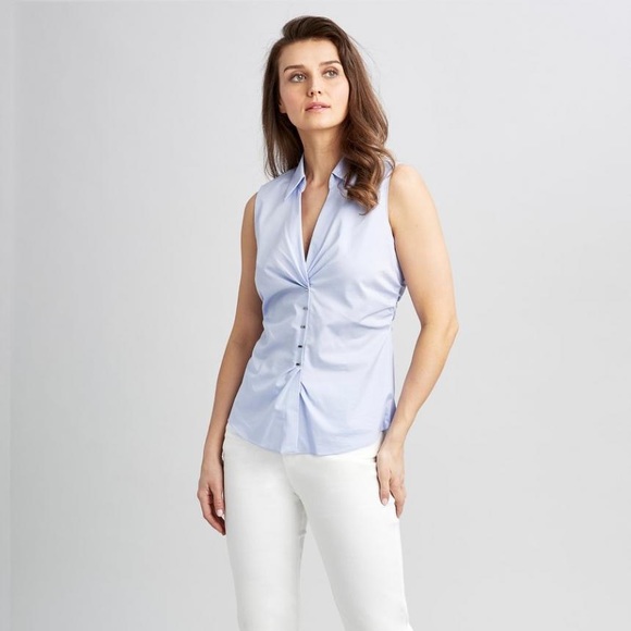 Ellie Tahari Vicki Blouse in Light Blue - Picture 4 of 6